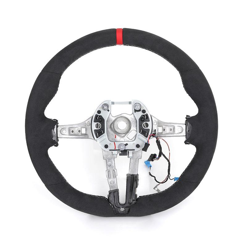 Without Center Trim Button Full Alcantara Steering Wheel Frame for BMW F30 F31 F32 F33 F34 F36 F20 X5 F15 X6 F16 X3 F25 X4 F26 - YunLexus