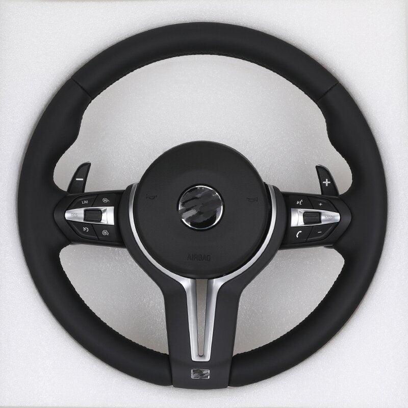 Without Center Trim Button Full Leather M Sport Steering Wheel Core for BMW F01 F10 F11 F06 F07 F12 F13 F01 F90 F91 F92 F93 - YunLexus