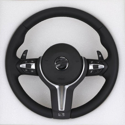 Without Center Trim Button Full Leather M Sport Steering Wheel Core for BMW F01 F10 F11 F06 F07 F12 F13 F01 F90 F91 F92 F93 - YunLexus