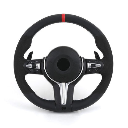 Without Center Trim Button Half Alcantara Steering Wheel Core for BMW F01 F02 F03 F06 F07 F10 F11 F12 F13 M5 F90 F91 F92 F93 - YunLexus