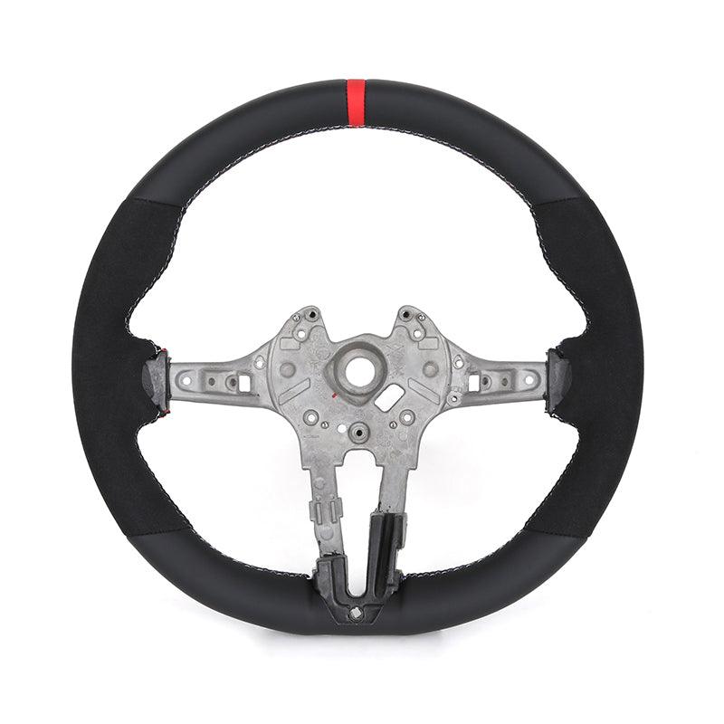 Without Center Trim Button Half Alcantara Steering Wheel Core for BMW F01 F02 F03 F06 F07 F10 F11 F12 F13 M5 F90 F91 F92 F93 - YunLexus