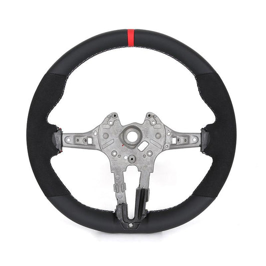 Without Center Trim Button Half Alcantara Steering Wheel Core for BMW F01 F02 F03 F06 F07 F10 F11 F12 F13 M5 F90 F91 F92 F93 - YunLexus