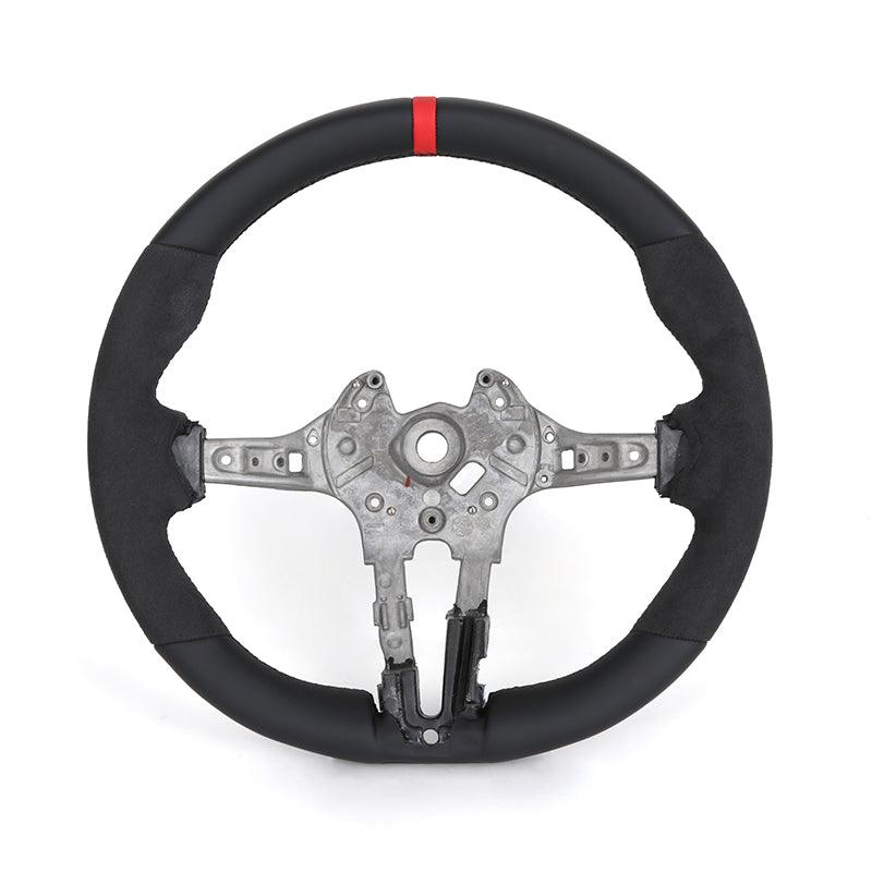 Without Center Trim Button Half Alcantara Steering Wheel Core for BMW F30 F31 F32 F33 F34 F36 F20 X5 F15 X6 F16 X3 F25 M3 F80 - YunLexus