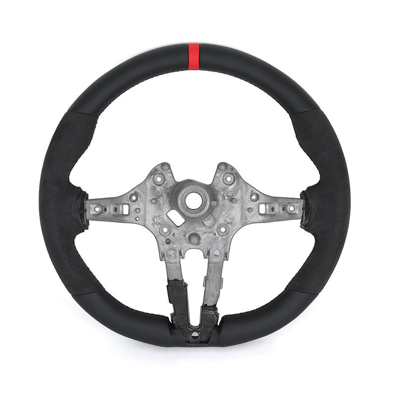 Without Center Trim Button Half Alcantara Steering Wheel Core for BMW F30 F31 F32 F33 F34 F36 F20 X5 F15 X6 F16 X3 F25 M3 F80 - YunLexus