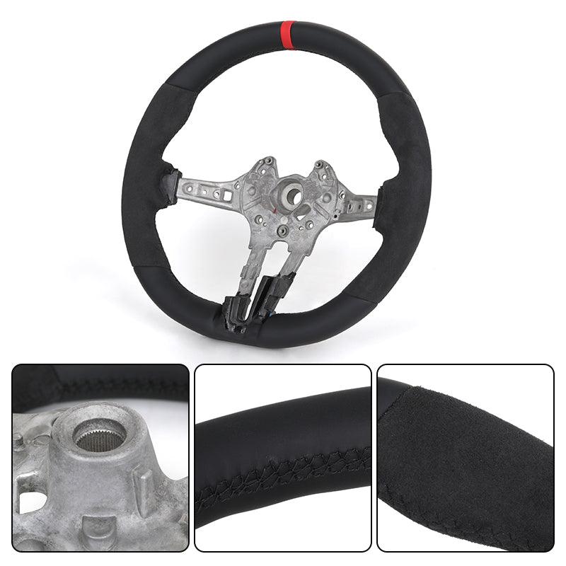 Without Center Trim Button Half Alcantara Steering Wheel Core for BMW F30 F31 F32 F33 F34 F36 F20 X5 F15 X6 F16 X3 F25 M3 F80 - YunLexus