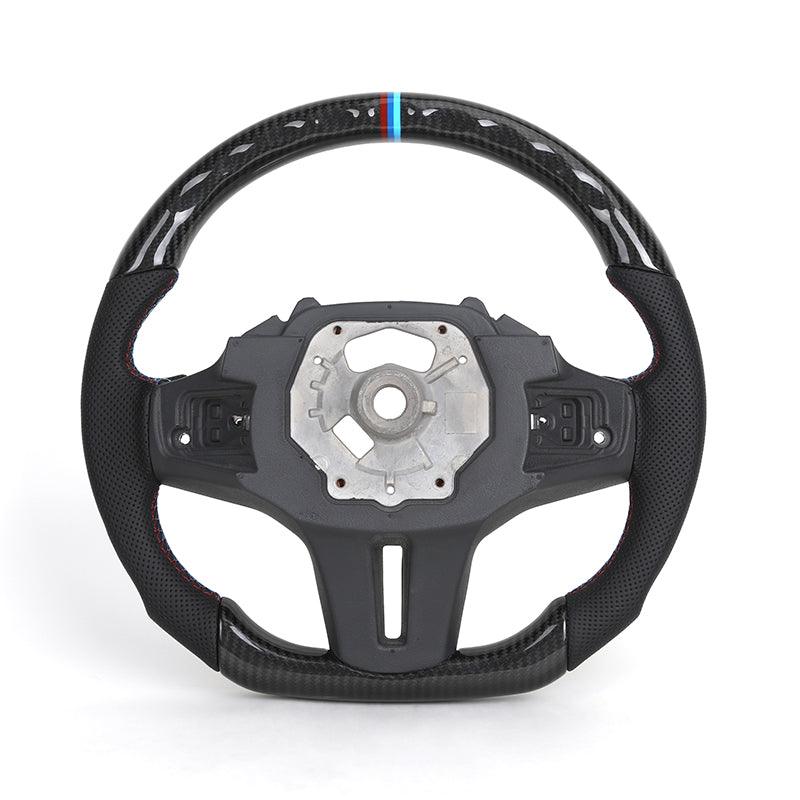 Without Center Trim Carbon Steering Wheel Frame for BMW G20 G30 G31 G32 X3 G01 X4 G02 X5 G05 X6 G06 G11 G12 M3 G80 G81 M4 G82 - YunLexus
