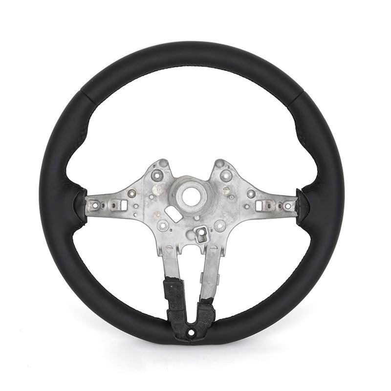 Without Center Trim Flat Bottom Half Leather LED Steering Wheel Core for BMW F10 F30 F32 F36 F80 M4 F82 M5 F90 E88 E90 E92 E93 - YunLexus