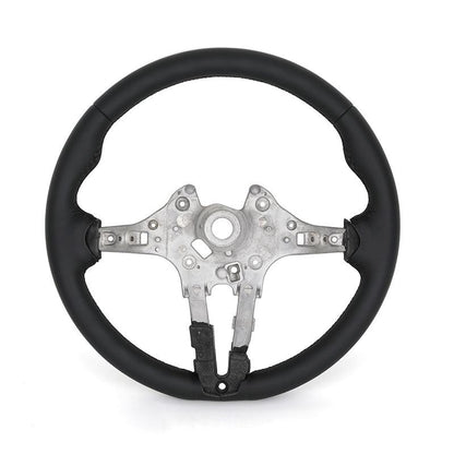 Without Center Trim Flat Bottom Half Leather LED Steering Wheel Core for BMW F10 F30 F32 F36 F80 M4 F82 M5 F90 E88 E90 E92 E93 - YunLexus