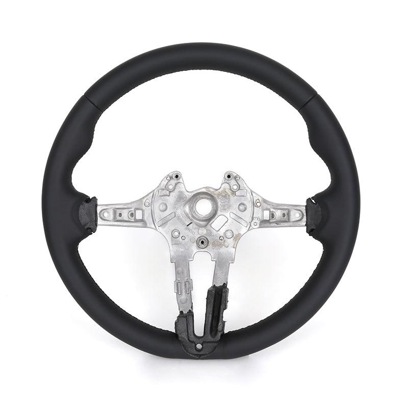 Without Center Trim Flat Bottom Half Leather LED Steering Wheel Core for BMW F10 F30 F32 F36 F80 M4 F82 M5 F90 E88 E90 E92 E93 - YunLexus