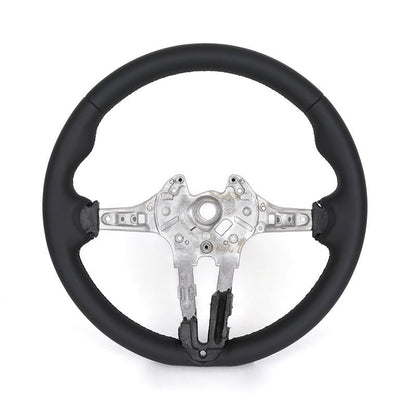 Without Center Trim Flat Bottom Half Leather LED Steering Wheel Core for BMW F10 F30 F32 F36 F80 M4 F82 M5 F90 E88 E90 E92 E93 - YunLexus