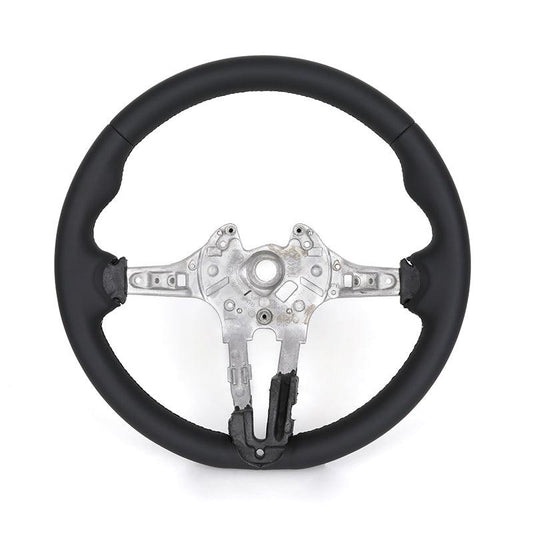 Without Center Trim Flat Bottom Half Leather LED Steering Wheel Core for BMW F10 F30 F32 F36 F80 M4 F82 M5 F90 E88 E90 E92 E93 - YunLexus