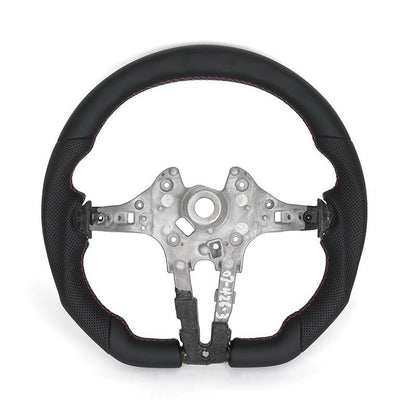 Without Center Trim Flat Bottom Half Leather LED Steering Wheel Core for BMW F10 F30 F32 F36 F80 M4 F82 M5 F90 E88 E90 E92 E93 - YunLexus