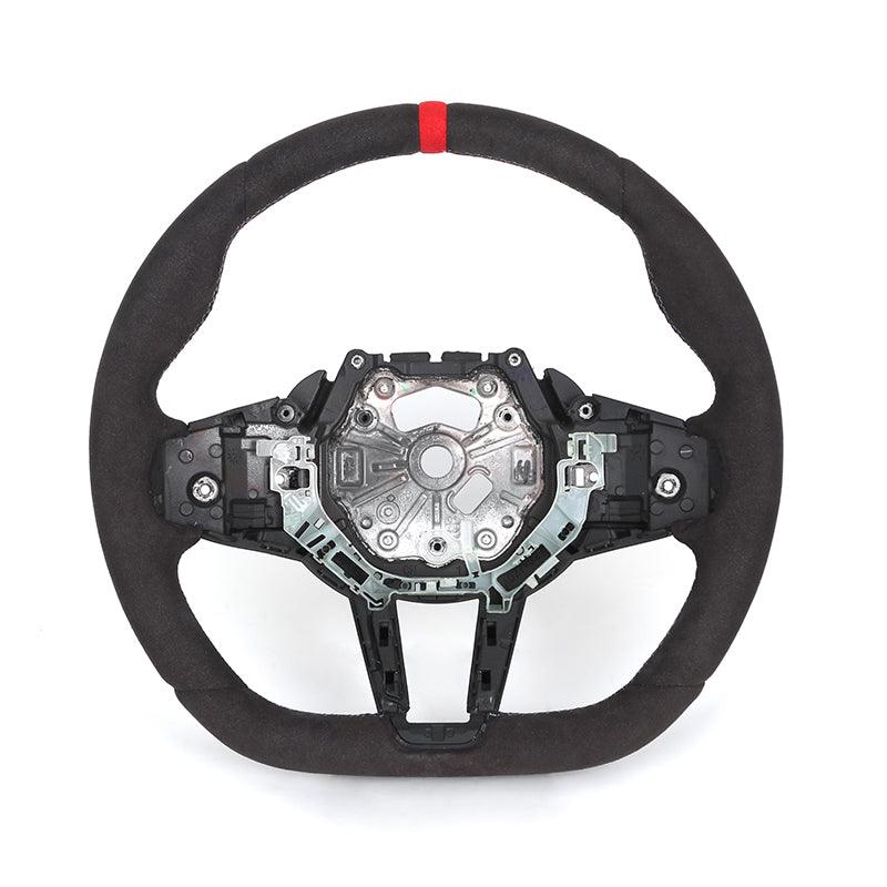 Without Center Trim Full Alcantara LCI Steering Wheel Core for BMW G20 M340i G30 M4 G82 G42 M2 G87 M3 G80 G81 G8X M240i M440i - YunLexus