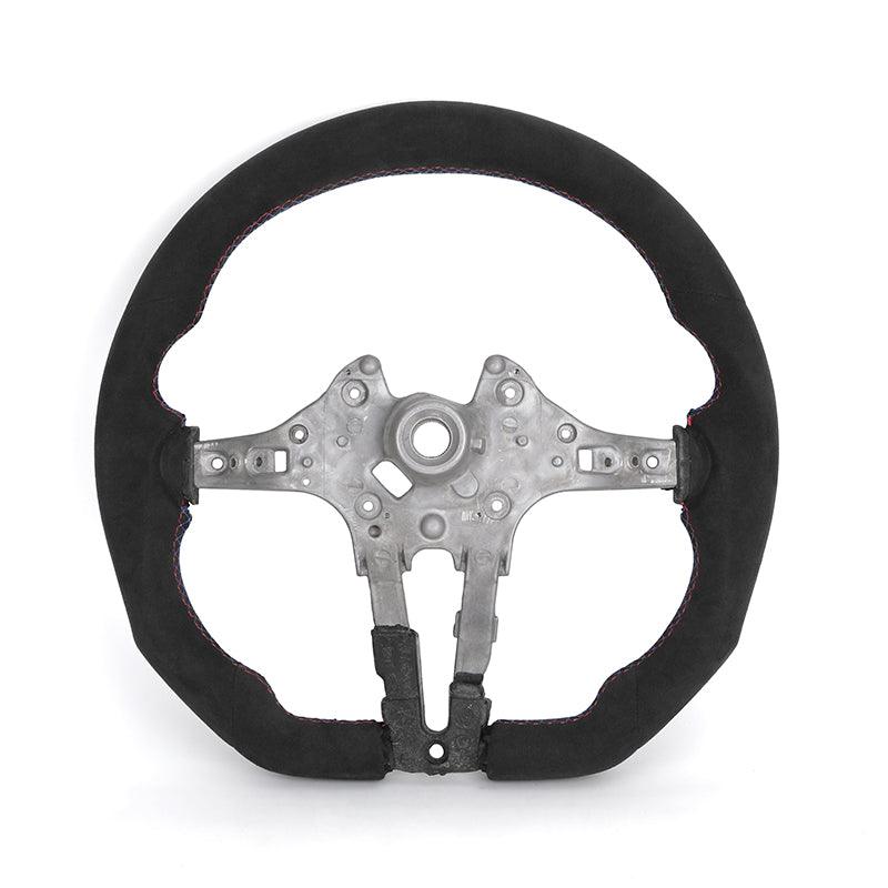 Without Center Trim Full Alcantara Leather LED Steering Wheel for BMW F07 F10 F20 F30 M3 F80 M4 F82 F85 M2 F87 M5 F90 Z4 E89 E93 - YunLexus