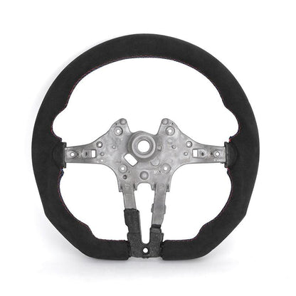 Without Center Trim Full Alcantara Leather LED Steering Wheel for BMW F07 F10 F20 F30 M3 F80 M4 F82 F85 M2 F87 M5 F90 Z4 E89 E93 - YunLexus