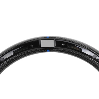 Without Center Trim Half Alcantara Carbon LED Steering Wheel Frame for VW Volkswagen Golf Mk4 MK5 MK7 5 6 7 7.5 6R 7R 8R Gti - YunLexus Custom Custom Steering Wheels for Volkswagen