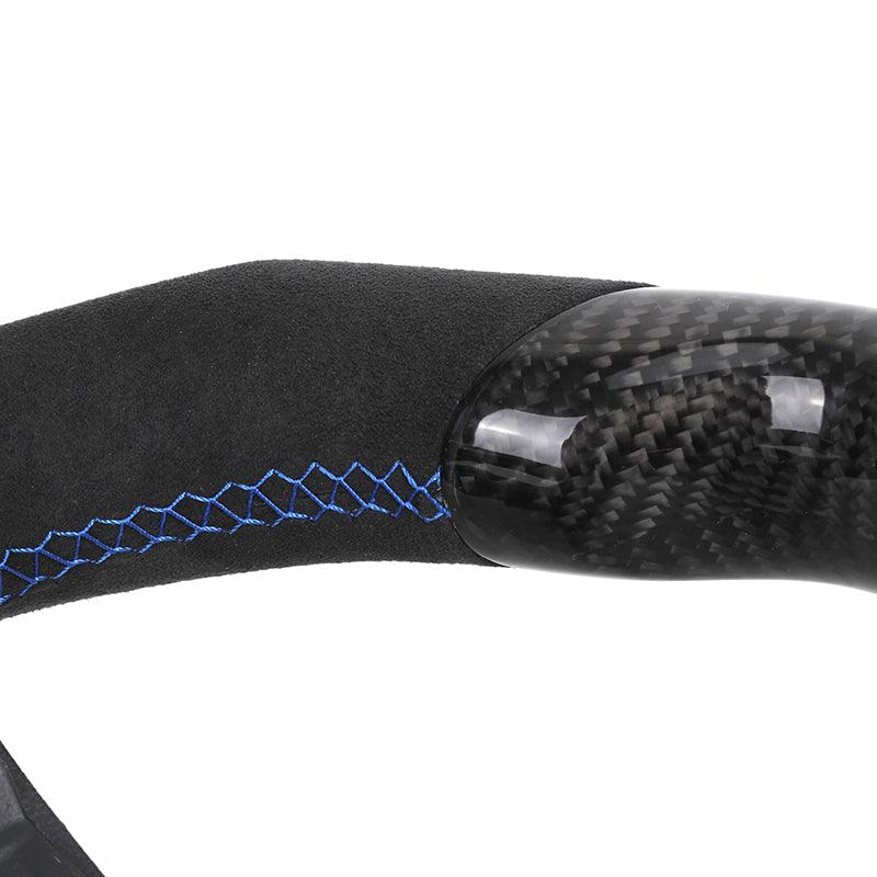 Without Center Trim Half Alcantara Carbon LED Steering Wheel Frame for VW Volkswagen Golf Mk4 MK5 MK7 5 6 7 7.5 6R 7R 8R Gti - YunLexus Custom Custom Steering Wheels for Volkswagen