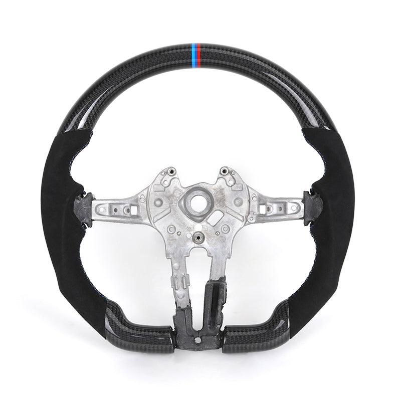 Without Center Trim Half Alcantara Carbon Steering Wheel Core for BMW F06 F07 F10 F20 F30 F32 F36 F80 F82 F90 E88 E90 E92 E93 - YunLexus