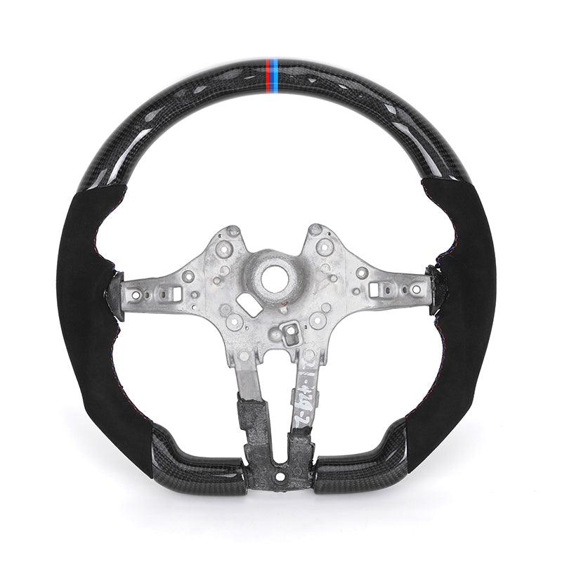 Without Center Trim Half Alcantara Carbon Steering Wheel Core for BMW F06 F07 F10 F20 F30 F32 F36 F80 F82 F90 E88 E90 E92 E93 - YunLexus