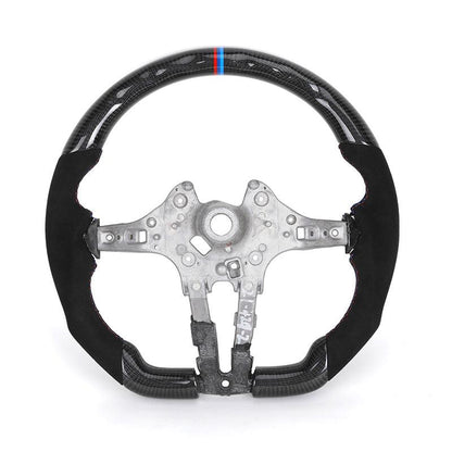 Without Center Trim Half Alcantara Carbon Steering Wheel Core for BMW F06 F07 F10 F20 F30 F32 F36 F80 F82 F90 E88 E90 E92 E93 - YunLexus