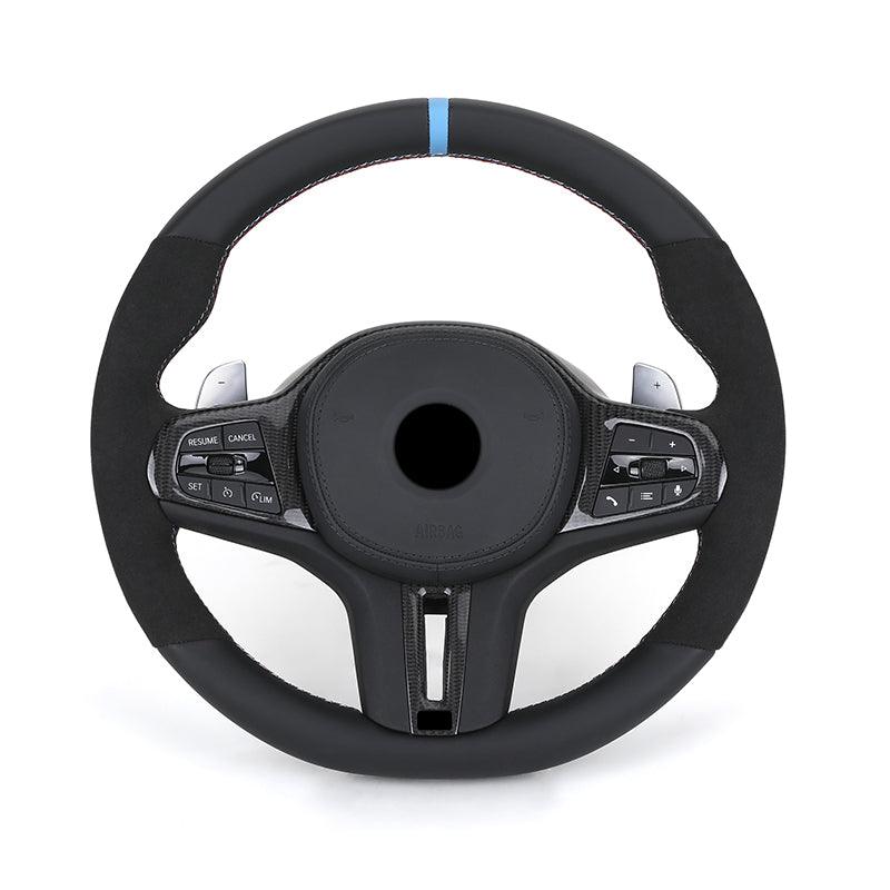 Without Center Trim Half Alcantara Steering Wheel Core for BMW G20 G30 G31 X3 G01 G38 X4 G02 X5 G05 X6 G06 G80 G22 G32 G11 G12 - YunLexus