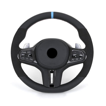 Without Center Trim Half Alcantara Steering Wheel Core for BMW G20 G30 G31 X3 G01 G38 X4 G02 X5 G05 X6 G06 G80 G22 G32 G11 G12 - YunLexus