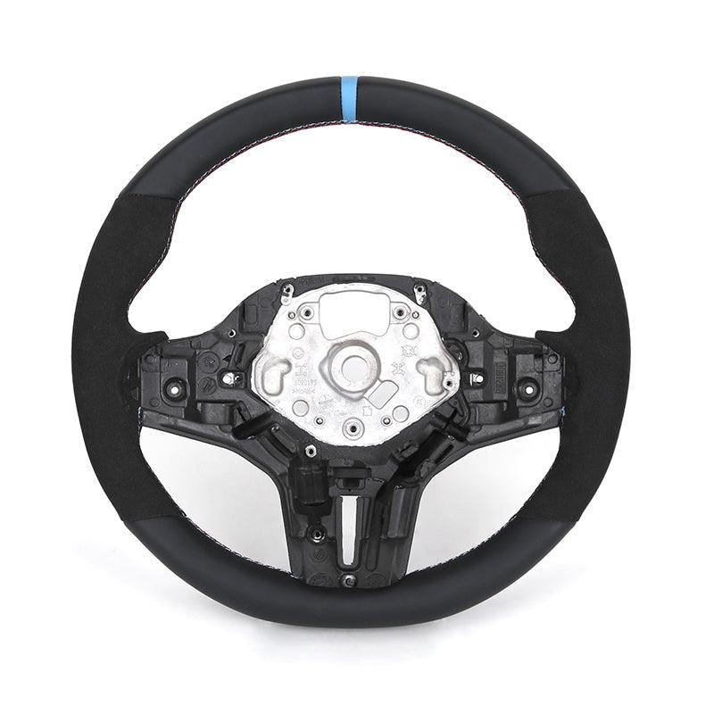 Without Center Trim Half Alcantara Steering Wheel Core for BMW G20 G30 G31 X3 G01 G38 X4 G02 X5 G05 X6 G06 G80 G22 G32 G11 G12 - YunLexus