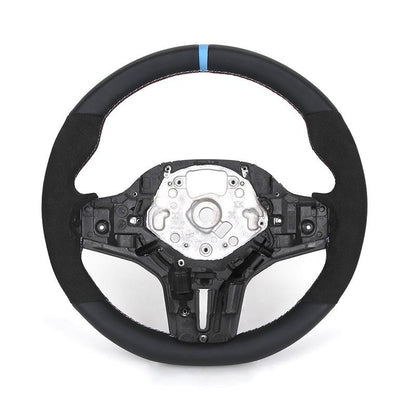 Without Center Trim Half Alcantara Steering Wheel Core for BMW G20 G30 G31 X3 G01 G38 X4 G02 X5 G05 X6 G06 G80 G22 G32 G11 G12 - YunLexus