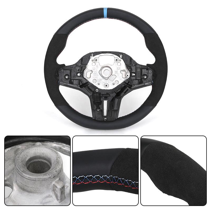 Without Center Trim Half Alcantara Steering Wheel Core for BMW G20 G30 G31 X3 G01 G38 X4 G02 X5 G05 X6 G06 G80 G22 G32 G11 G12 - YunLexus