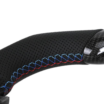 Without Center Trim Half Leather Carbon Fiber LED Steering Wheel Core for BMW F10 F20 F30 F32 F36 F80 F82 F90 E70 E90 E92 E93 - YunLexus