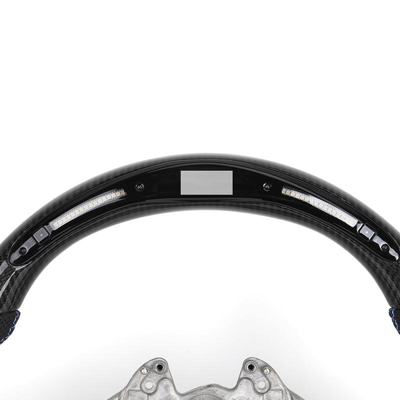 Without Center Trim Half Leather Carbon Fiber LED Steering Wheel Core for BMW F10 F20 F30 F32 F36 F80 F82 F90 E70 E90 E92 E93 - YunLexus