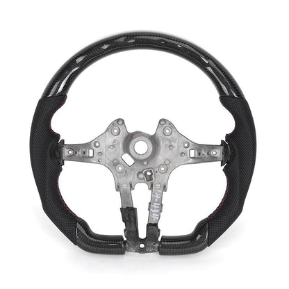 Without Center Trim Half Leather Carbon Steering Wheel Core for BMW F01 F10 F11 F06 F07 F12 F13 F01 F90 F91 F92 F93 - YunLexus