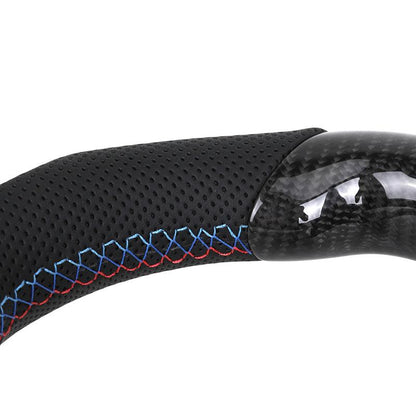 Without Center Trim Half Leather Carbon Steering Wheel Core for BMW F01 F10 F11 F06 F07 F12 F13 F01 F90 F91 F92 F93 - YunLexus