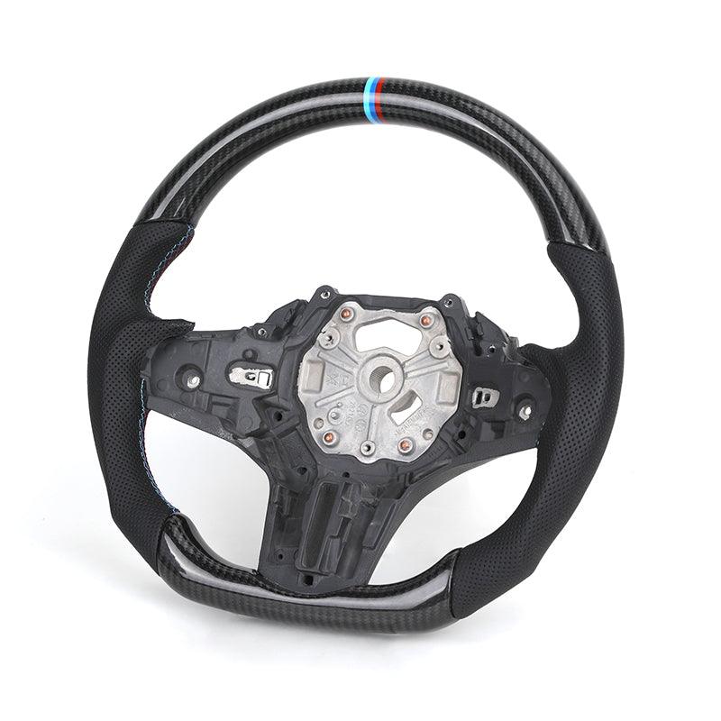 Without Center Trim Half Leather Carbon Steering Wheel Core for BMW G30 G11 G12 G20 G31 G32 G05 G21 G82 G80 G02 X3 G01 M3 M4 M5 - YunLexus