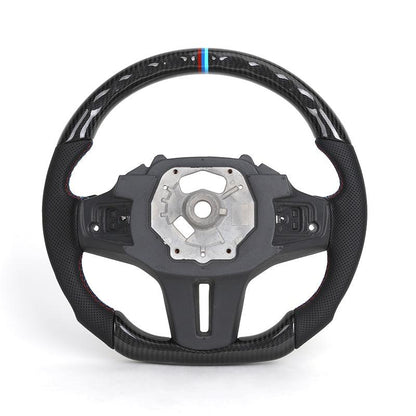 Without Center Trim Half Leather Carbon Steering Wheel Core for BMW G30 G11 G12 G20 G31 G32 G05 G21 G82 G80 G02 X3 G01 M3 M4 M5 - YunLexus