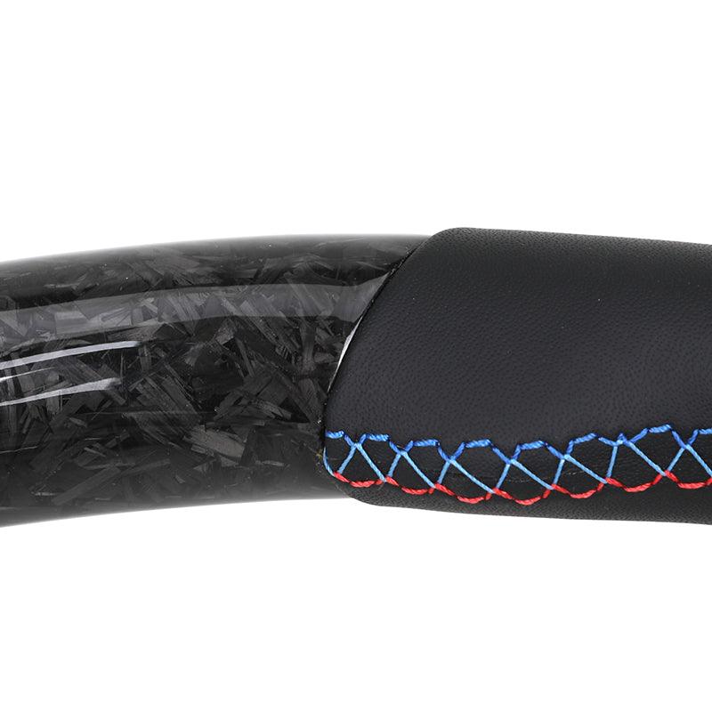 Without Center Trim Half Leather Forged Carbon Steering Wheel Core for BMW F Series F10 F20 F30 M3 F80 M4 F82 F85 M2 F87 M5 F90 - YunLexus