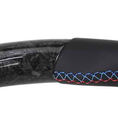 Without Center Trim Half Leather Forged Carbon Steering Wheel Core for BMW F Series F10 F20 F30 M3 F80 M4 F82 F85 M2 F87 M5 F90 - YunLexus