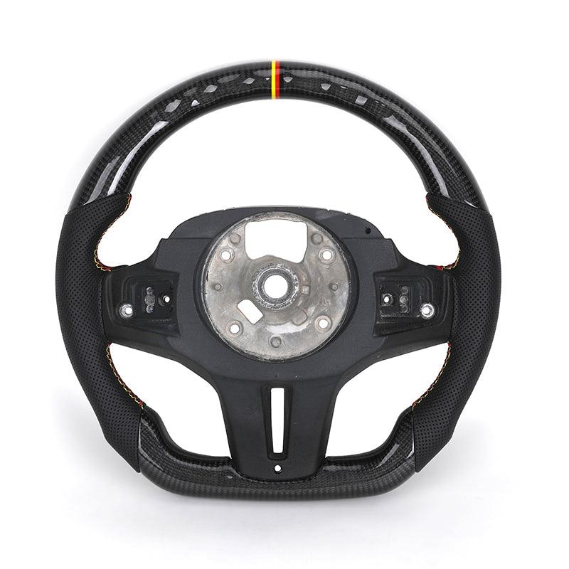 Without Center Trim Half Perforated Leather Carbon Steering Wheel Core for BMW G01 G02 G05 G06 G11 G12 G20 G30 G31 G32 G80 G81 - YunLexus