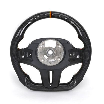 Without Center Trim Half Perforated Leather Carbon Steering Wheel Core for BMW G01 G02 G05 G06 G11 G12 G20 G30 G31 G32 G80 G81 - YunLexus