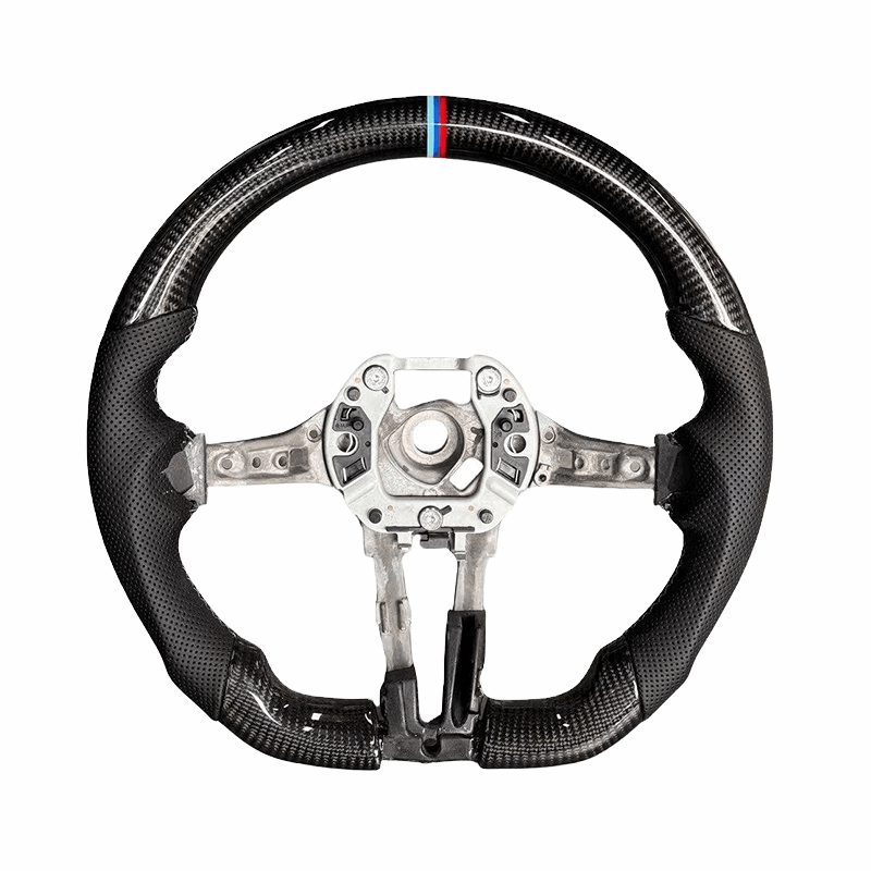 Without Center Trim Leather Carbon Fiber Steering Wheel Frame for BMW F10 F30 F31 F34 F36 F20 F15 F16 F25 F26 F80 F82 F87 F90 - YunLexus