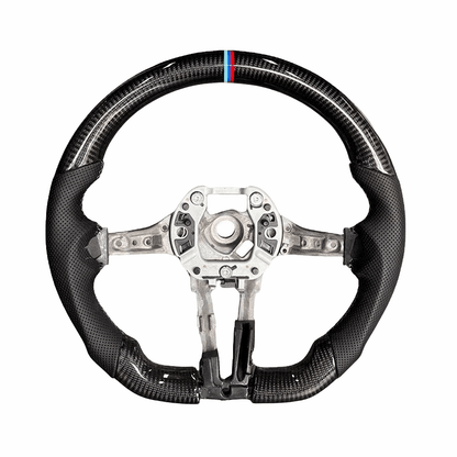 Without Center Trim Leather Carbon Fiber Steering Wheel Frame for BMW F10 F30 F31 F34 F36 F20 F15 F16 F25 F26 F80 F82 F87 F90 - YunLexus
