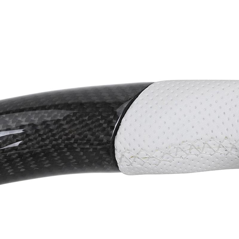 Without Center Trim White Leather Carbon Steering Wheel Frame for BMW F01 F10 F20 X3 F25 F30 F34 F36 M3 F80 F82 F85 F87 M5 F90 - YunLexus