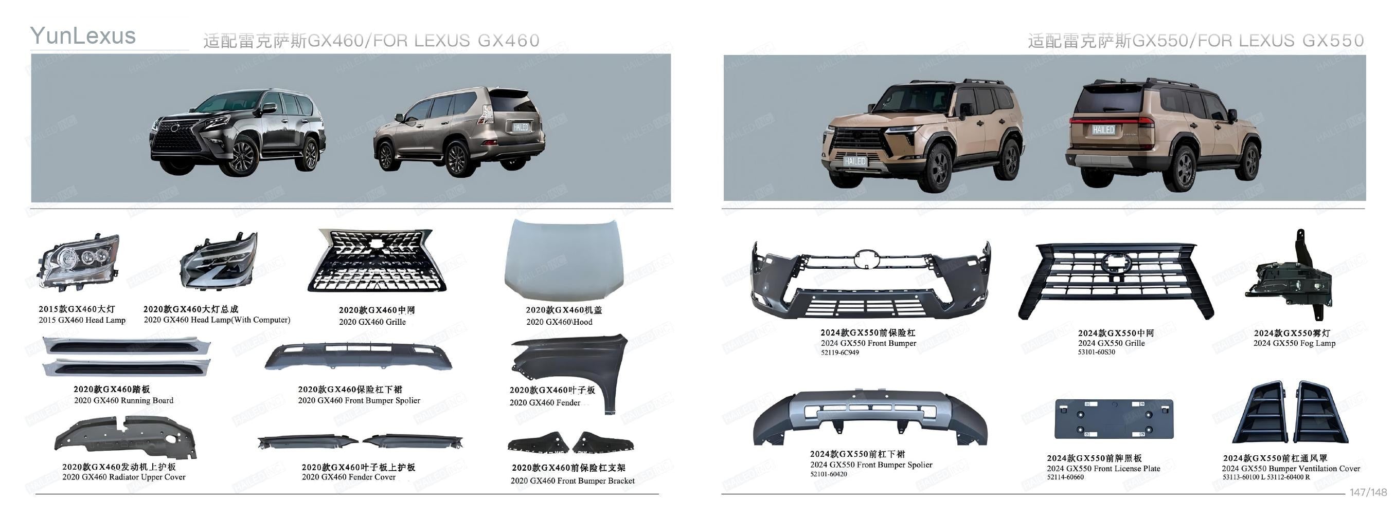 YunLexus Lexus exterior parts catalog page 76