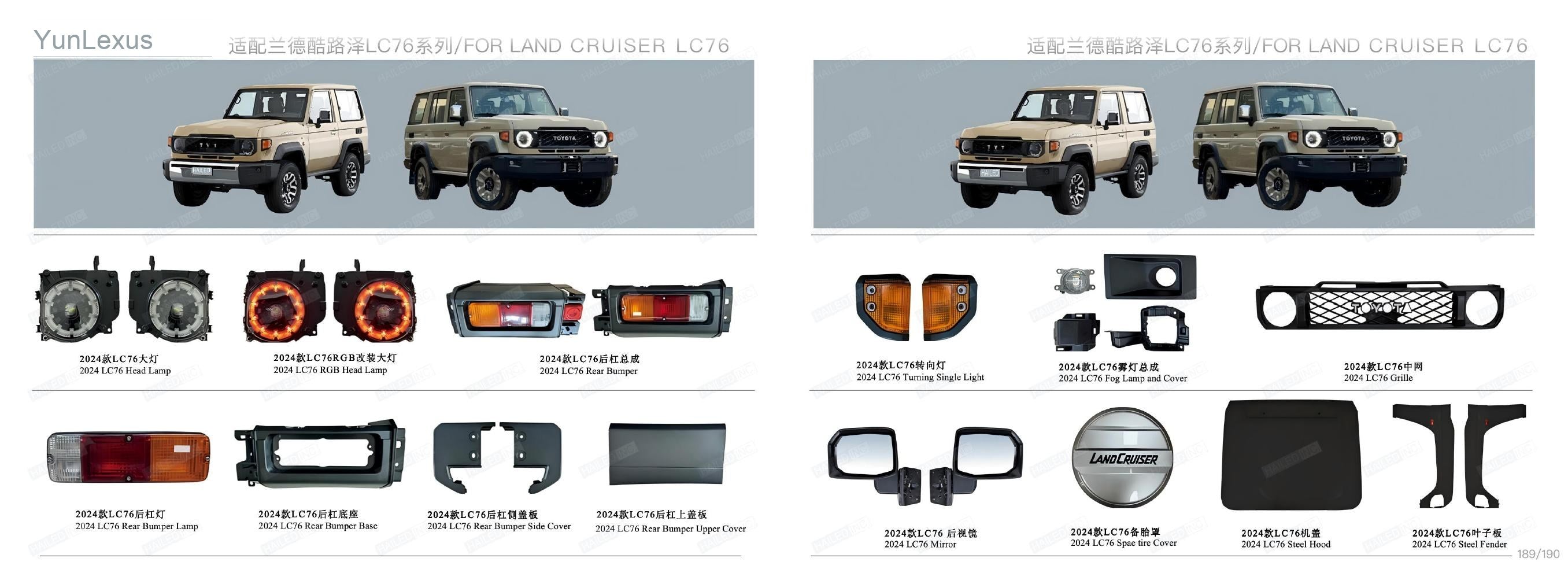 YunLexus Lexus exterior parts catalog page 97