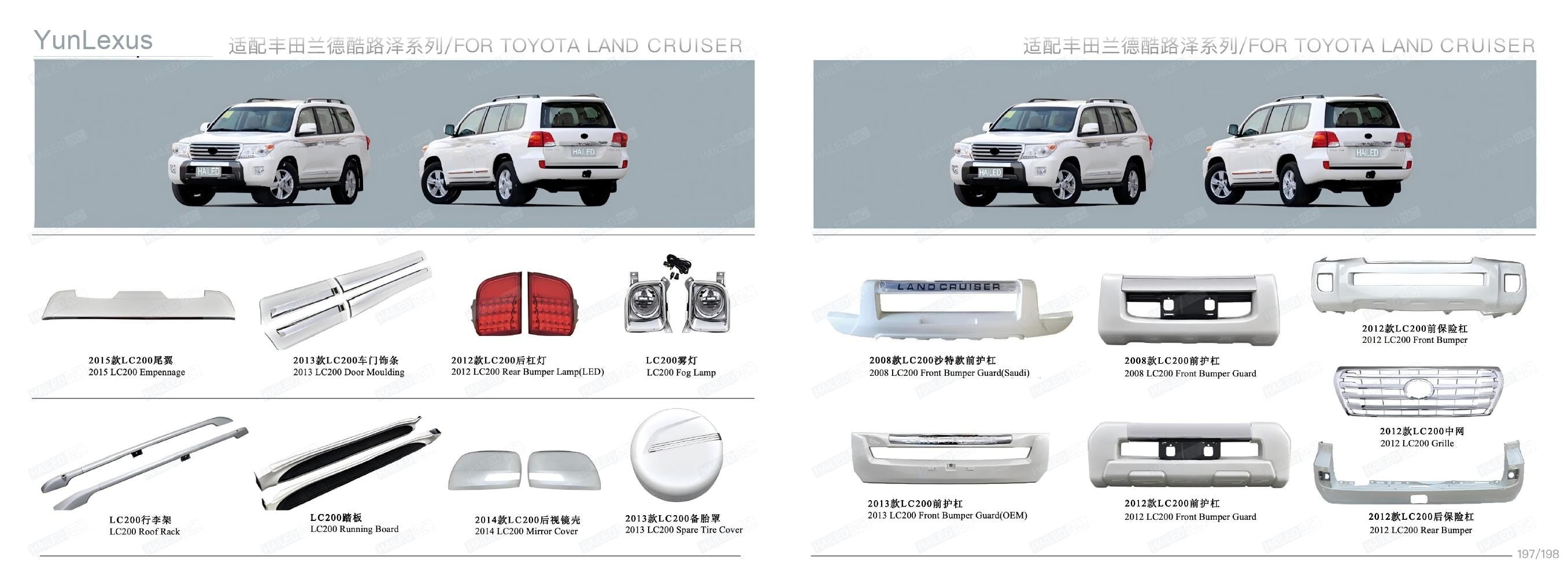 YunLexus Lexus exterior parts catalog page 101